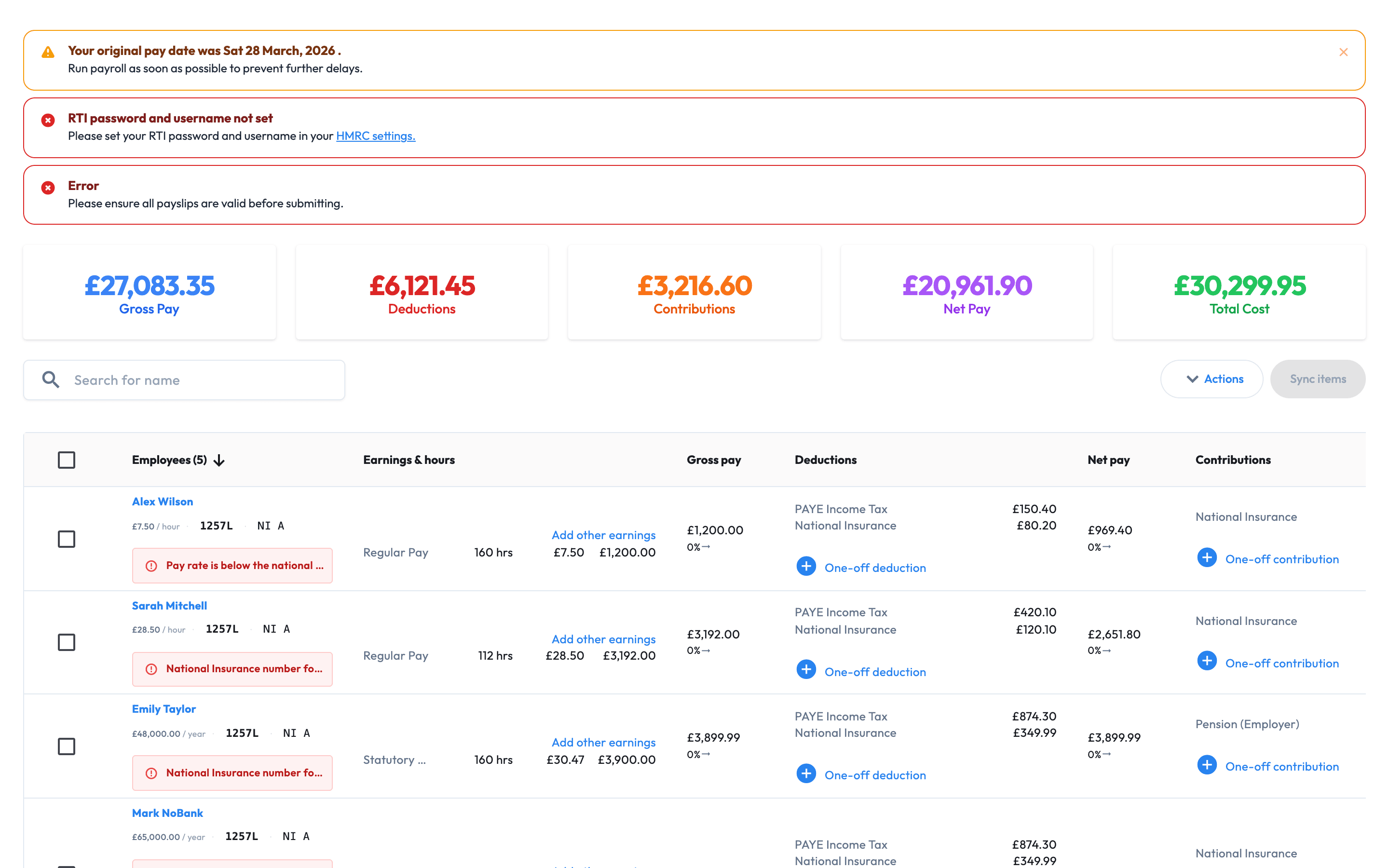 Care provider payroll readiness dashboard showing approved visits and timesheets